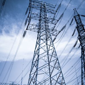 electricity high voltage pole and sky electricity high voltage pole and sky